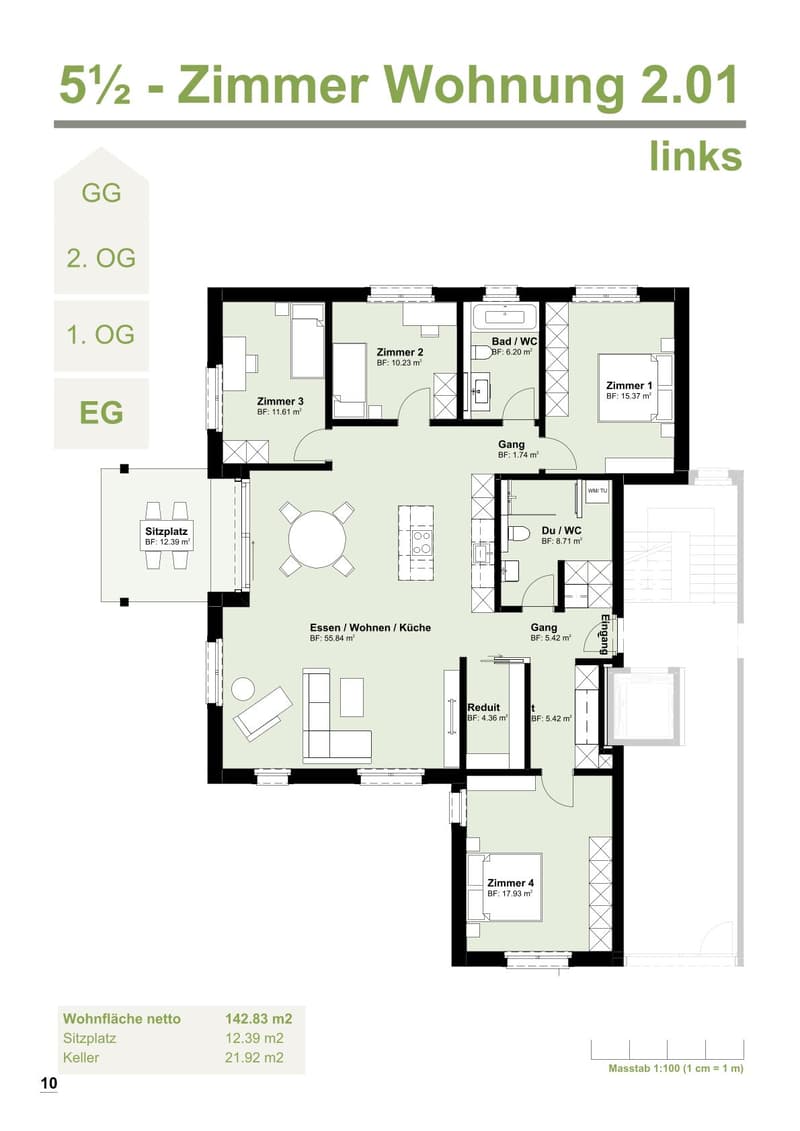 Grosszüge 5.5-Zimmerwohnung EG in modernem Neubau (2)