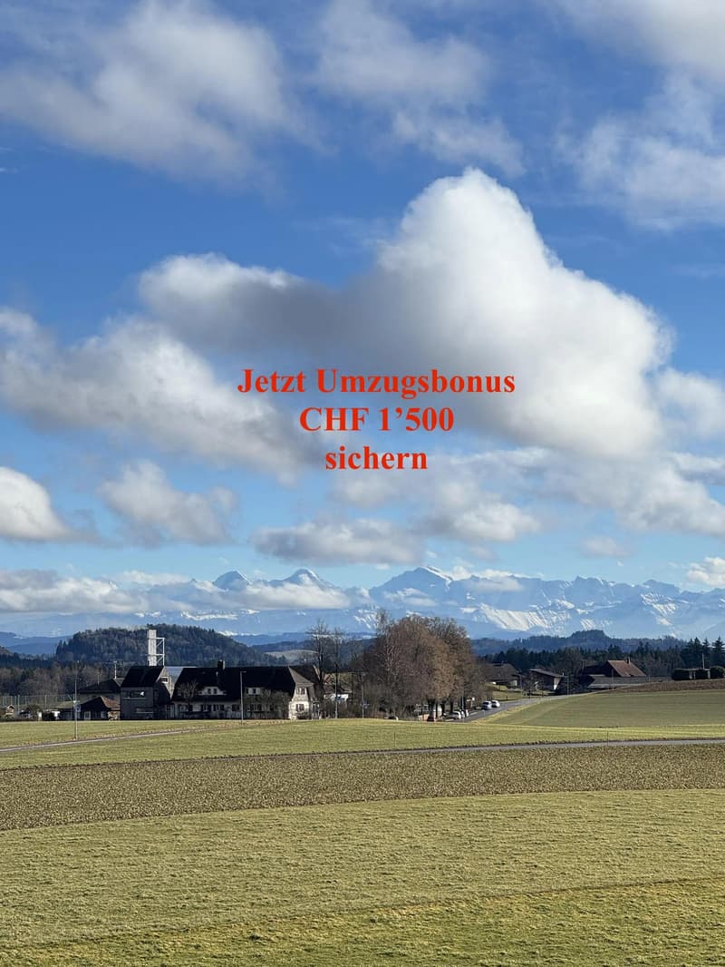 Helle 4-Zimmer-Wohnung mit Balkon und Weitsicht bis zu den Alpen (1)