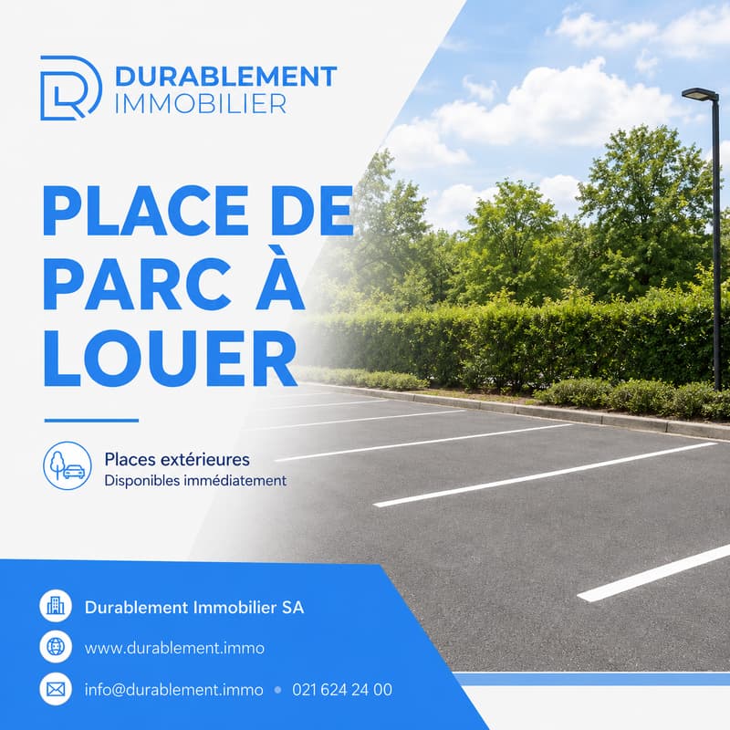 Place de parc extérieure - Chavannes-près-Renens (1)
