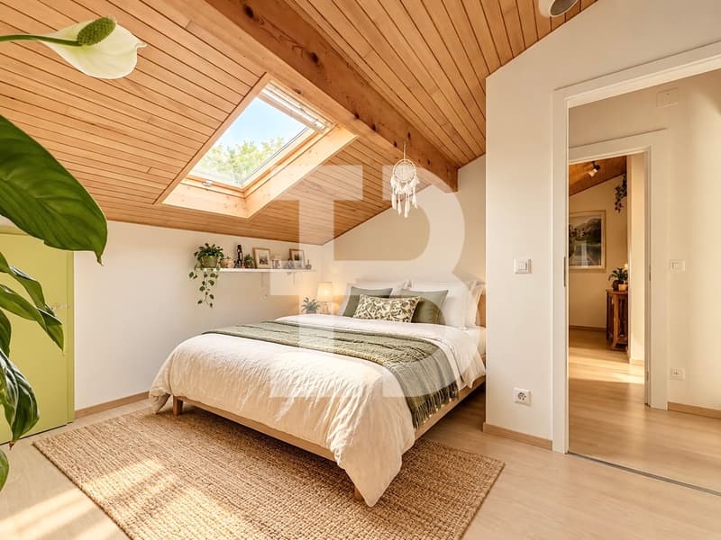 Une des trois chambres à l'étage
