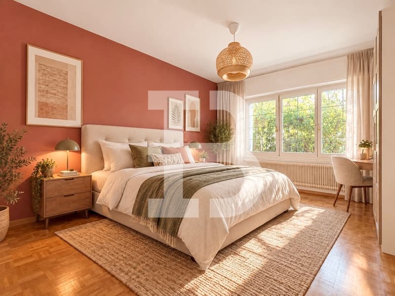 Master bedroom avec salle de bains attenante