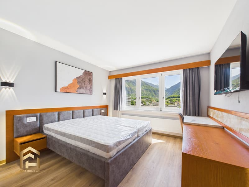 Beispiel-Etage: umgebautes Hotelzimmer