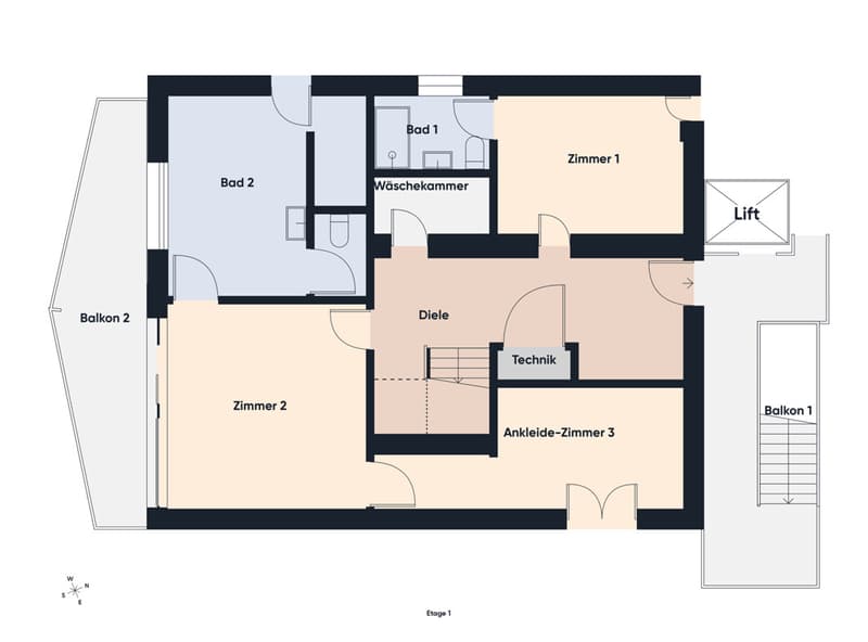 Etage unten