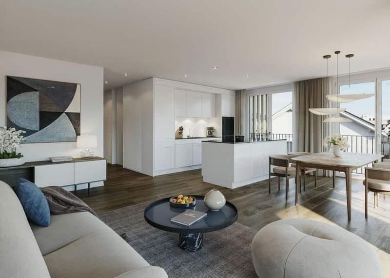 Erstvermietung - Exklusive 3½-Zimmer-Neubauwohnung mit grosszügigem Balkon (2)