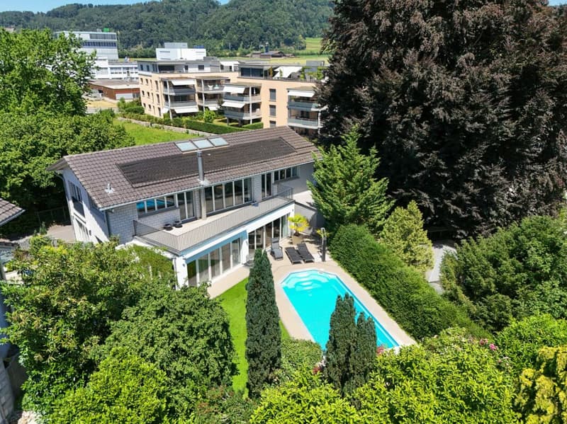 Modern. Grosszügig. Einzigartig. 7½-Zimmer-Einfamilienhaus mit Pool (1)