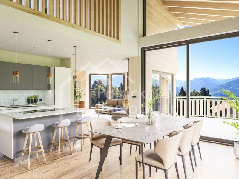 Chalet individuel d'exception - Vue panoramique sur les Alpes - Mayens (4)