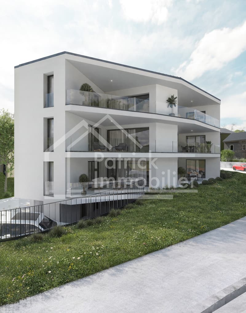 Attique 4.5 pièces neuf avec balcon de 32 m² à Courtepin (1)