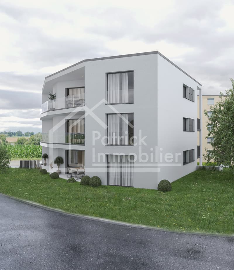 Attique 4.5 pièces neuf avec balcon de 32 m² à Courtepin (2)
