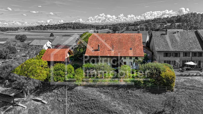 Ferme de caractère avec dépendance sur 1'623 m² à Vesin (2)