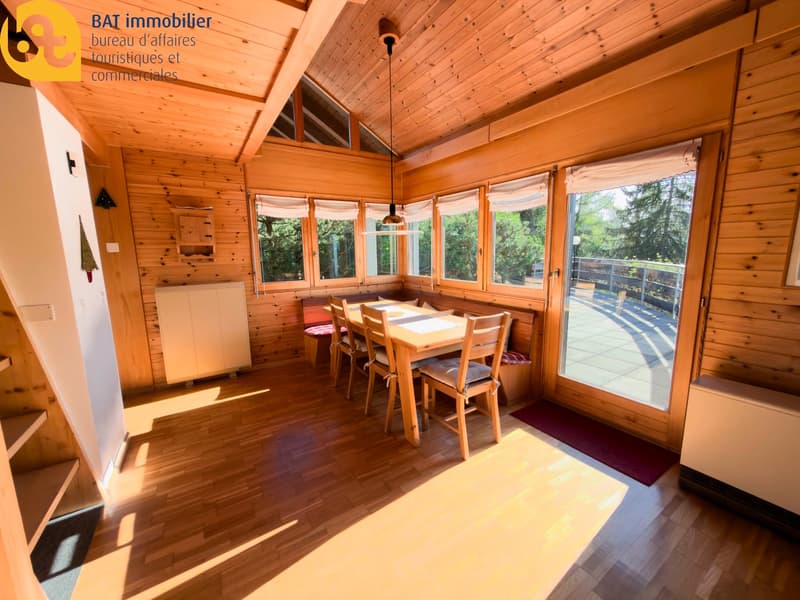 Location touristique -  Agréable chalet à Vercorin avec vue sur la plaine (5)