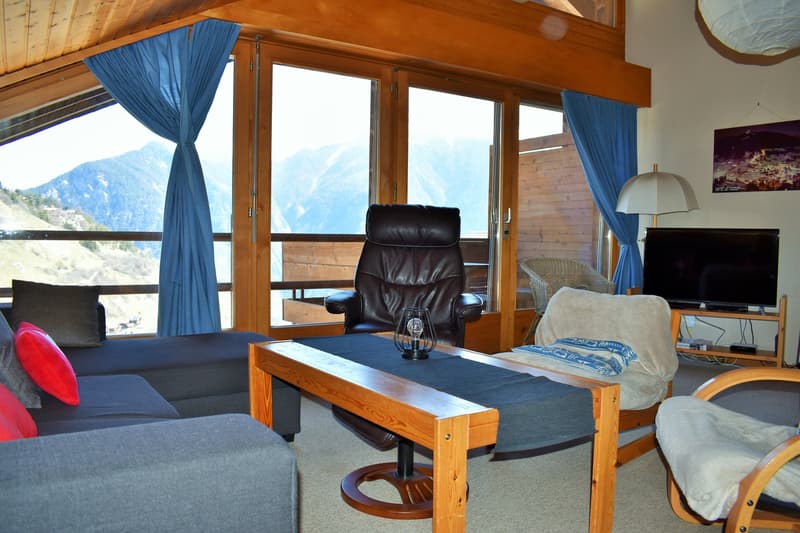 A la semaine ou au mois - appartement 3 pièces à Vercorin avec vue panoramique (3)