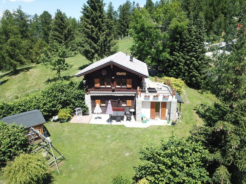 SAISON HIVER 2027 - Chalet chaleureux de 4 pièces à Mont-Noble avec vue panoramique (1)