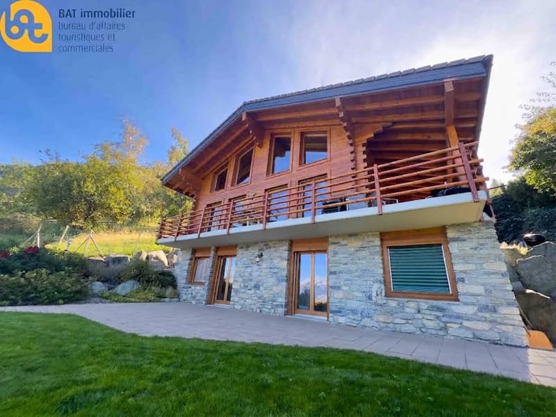 SAISON HIVER - Chalet chaleureux à Grône – Vue imprenable sur les montagnes (1)