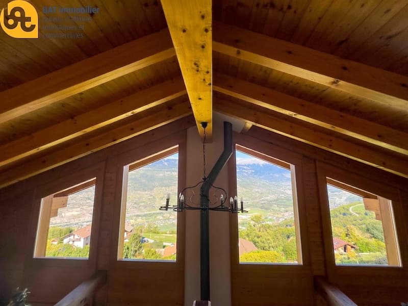 SAISON HIVER - Chalet chaleureux à Grône – Vue imprenable sur les montagnes (5)