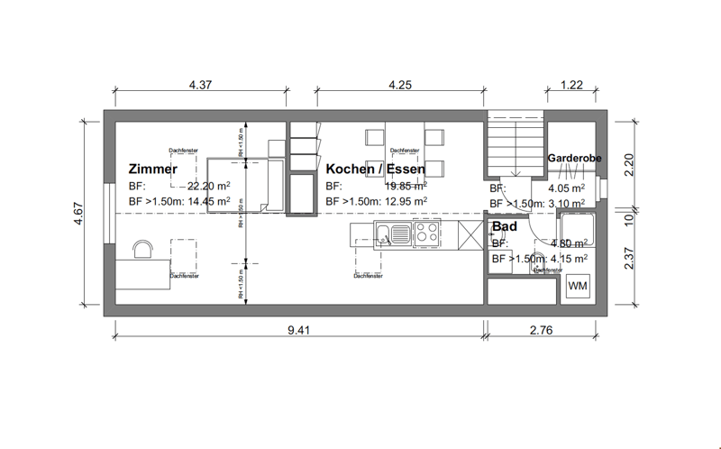 Grundriss Studio DG