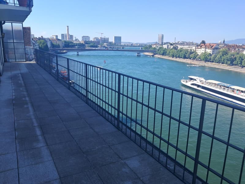 Repräsentative Altbauwohnung oder exklusive Gewerberäumlichkeiten mit Rheinblick und grossem Balkon (1)