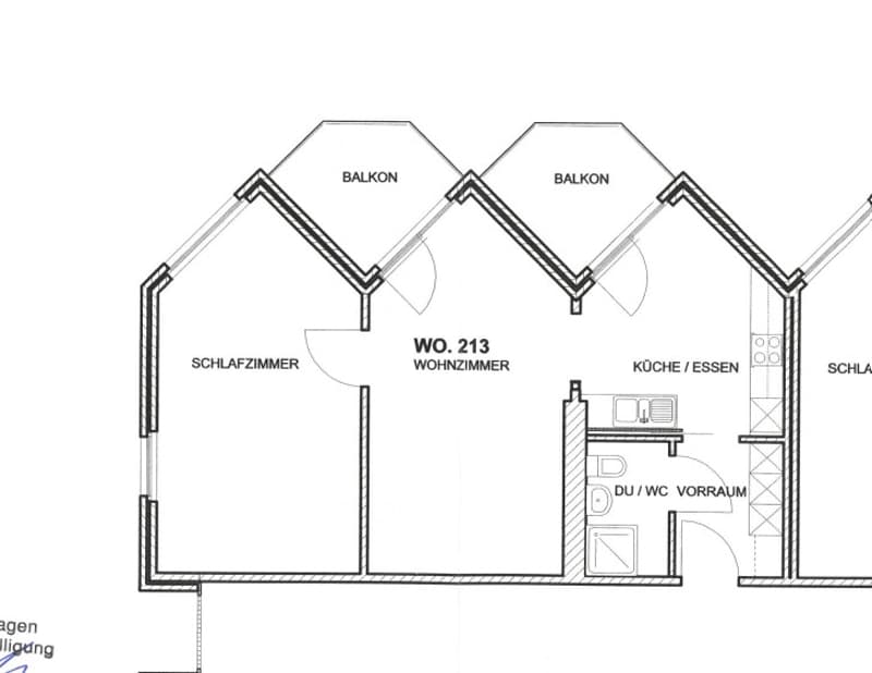 gemütliche 2.5 - Zimmer-Seniorenwohnung mit 2 Balkonen / Alterssiedlung 55+ (6)
