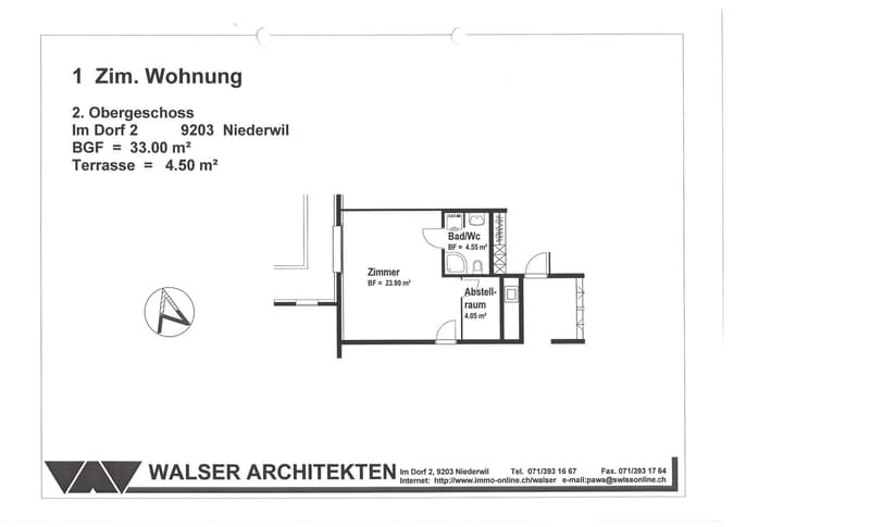1-Zimmer-Wohnung in Niederwil zu vermieten (2)
