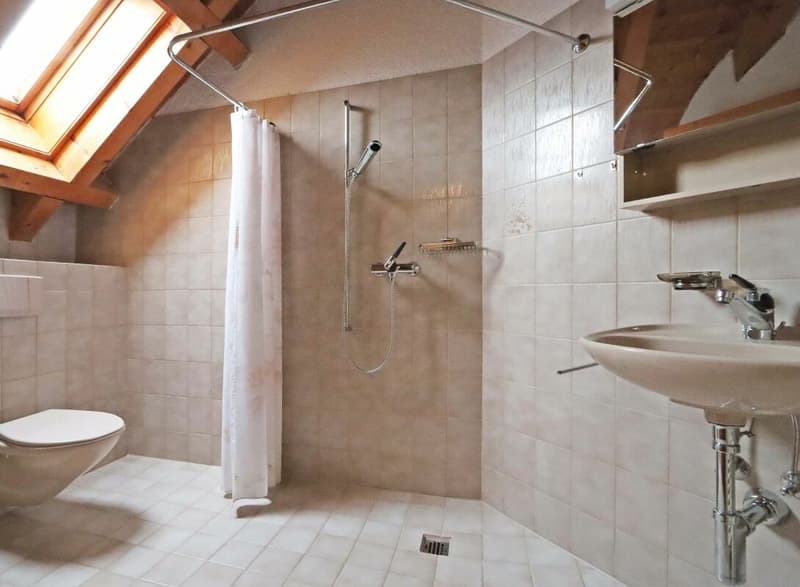 Bad mit Dusche, WC und Lavabo DG