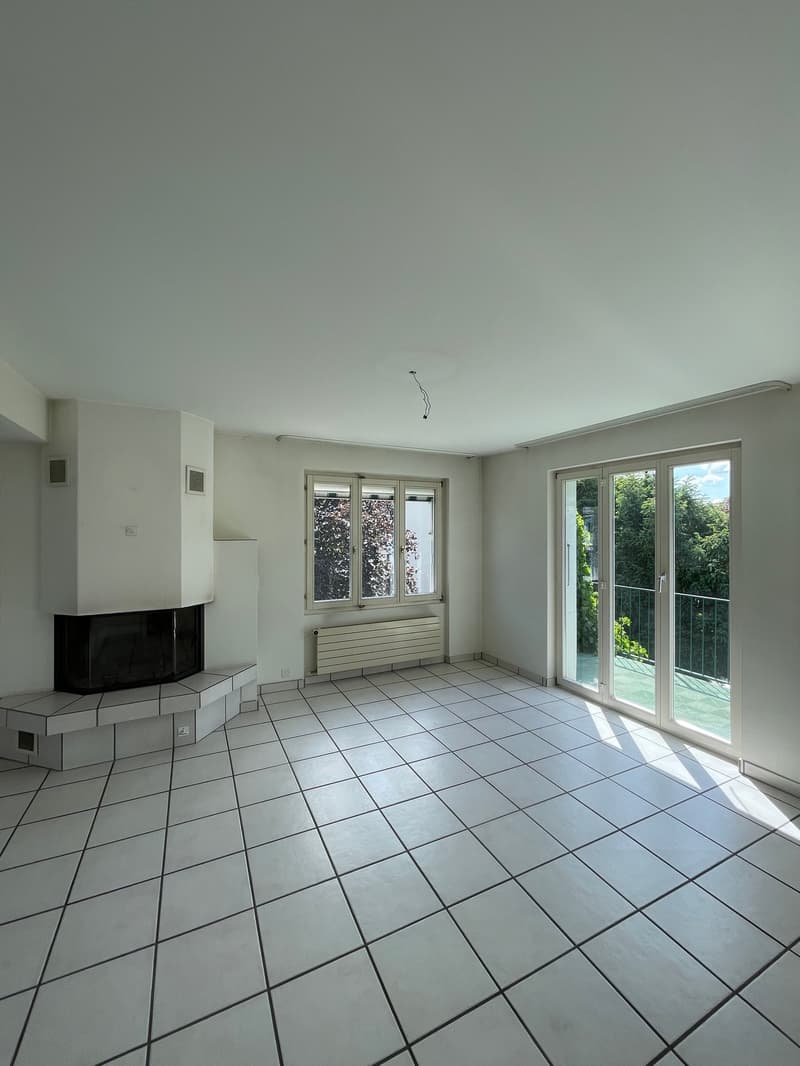 Wohnzimmer mit Cheminée