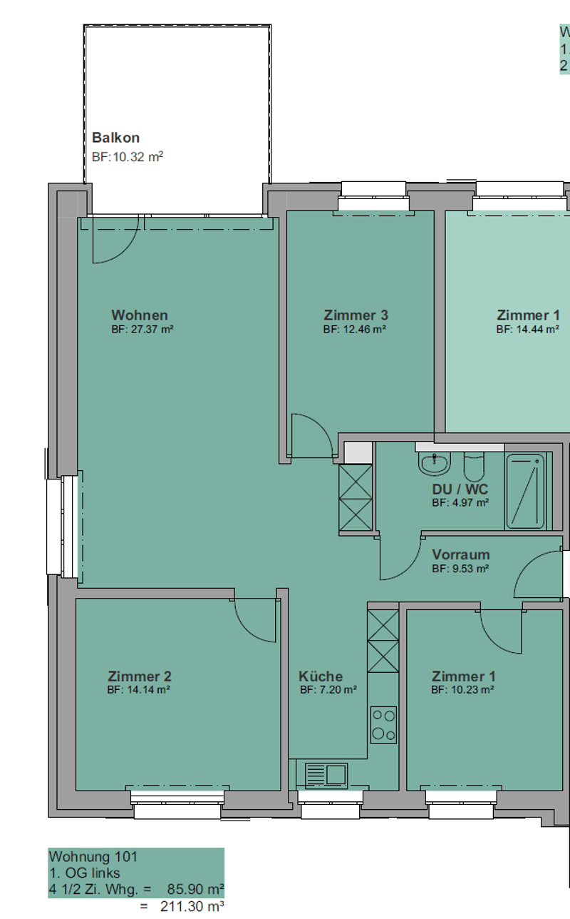 Neu sanierte 4-Zimmer-Wohnungen in Köniz  – Erstbezug per 1. September 2024 (9)