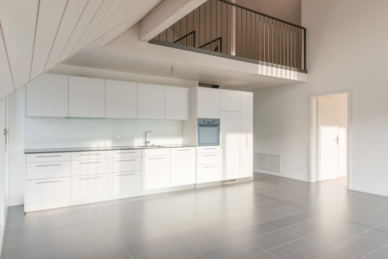 Grosszügige, moderne 4 1/2-Zimmer-Dachwohnung mit Galerie und Sicht ins Grüne in Rapperswil / BE (1)
