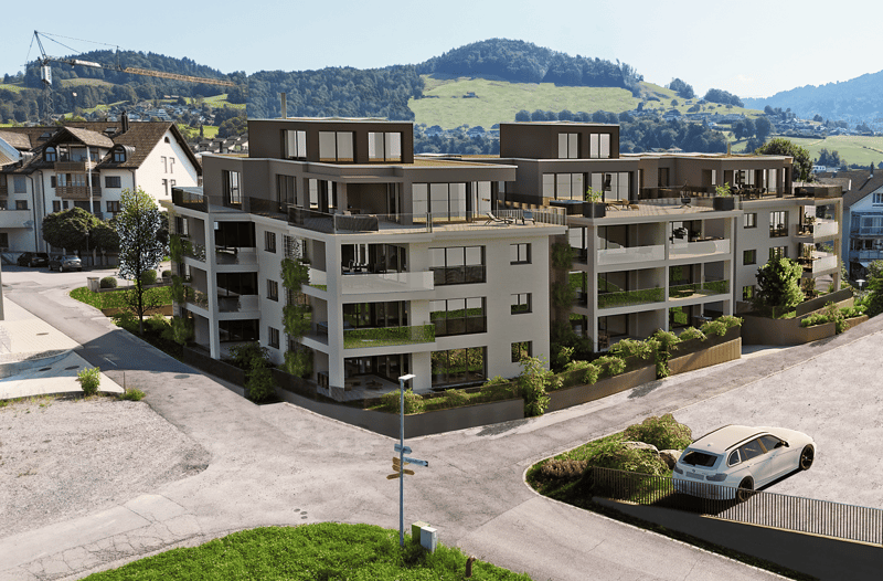 Neubau-Eigentumswohnung, 3.5 Zimmer mit Sitzplatz und Grünfläche in Gommiswald (3)