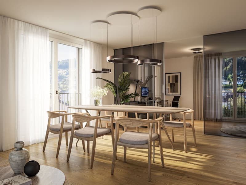 Wohngenuss an sonniger Lage: 3.5-Zi. Wohnung mit gedecktem Sitzplatz (1)