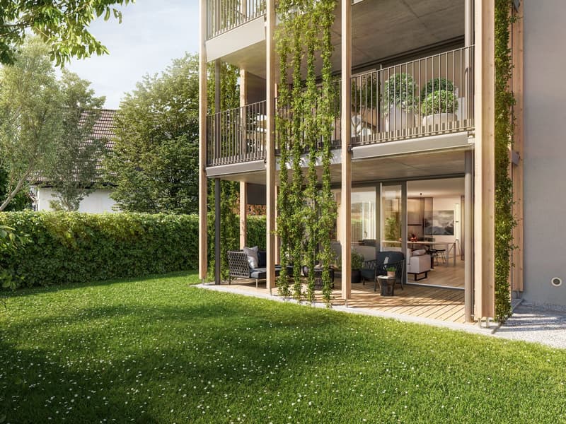 Ihr privates Gartenparadies: Moderne 4.5-Zimmer Wohnung zentral in Rüfenacht (1)