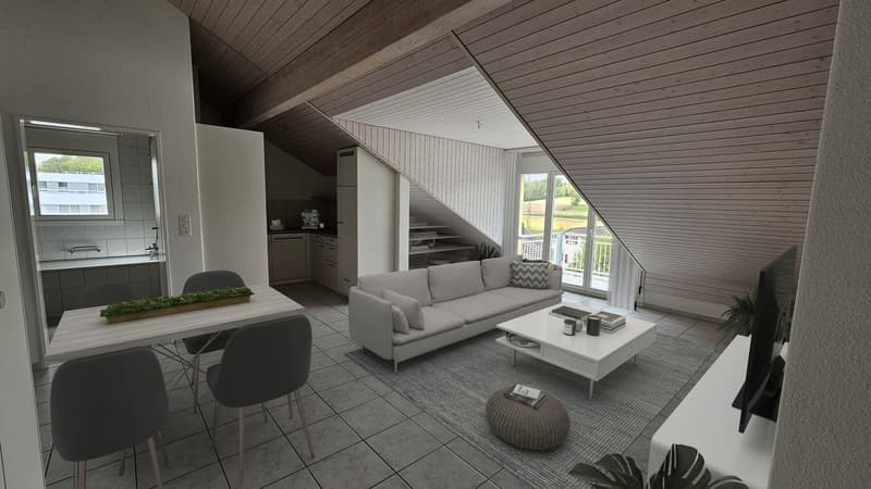 Moderne Dachwohnung mit Aussicht 5212 Hausen (1)