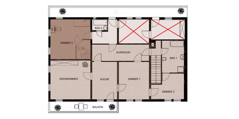 Altbauwohnung im 1. Obergeschoss in Fräschels (5)