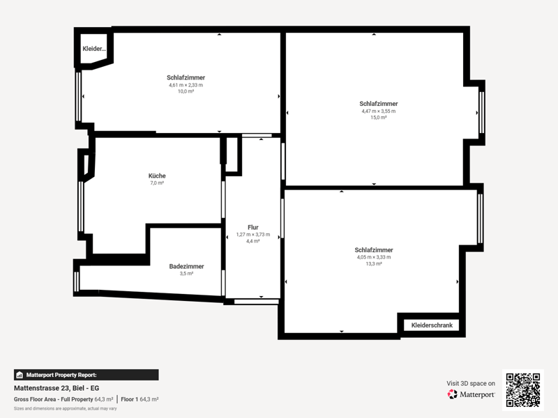 Charmante 3-Zimmer-Wohnung im Erdgeschoss in Biel/Bienne (8)