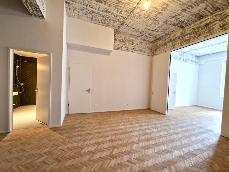 Modernes 3-Zimmer-Loft mit Industriecharme und freistehender Badewanne (6)