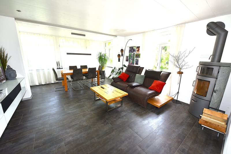 Wohnzimmer mit Schweden-Ofen