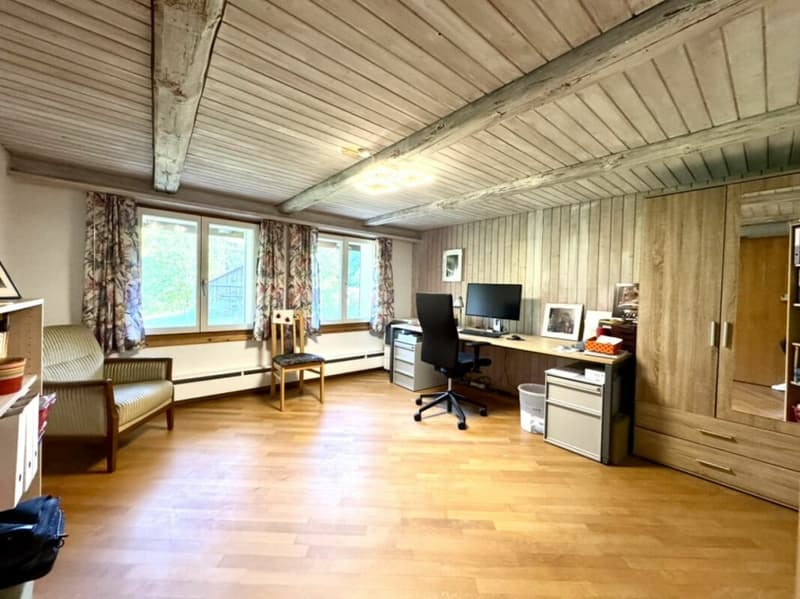 Grosses freistehendes 7.5-Zimmer-Bauernhaus für Pferdeliebhaber oder Kleintierhalter! Pferdeboxen, Remise, Wald und Wiesen .... (21)
