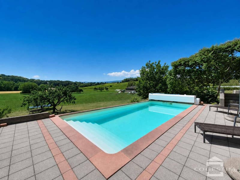 A 10 minutes de Morges Grande maison mitoyenne avec piscine (12)