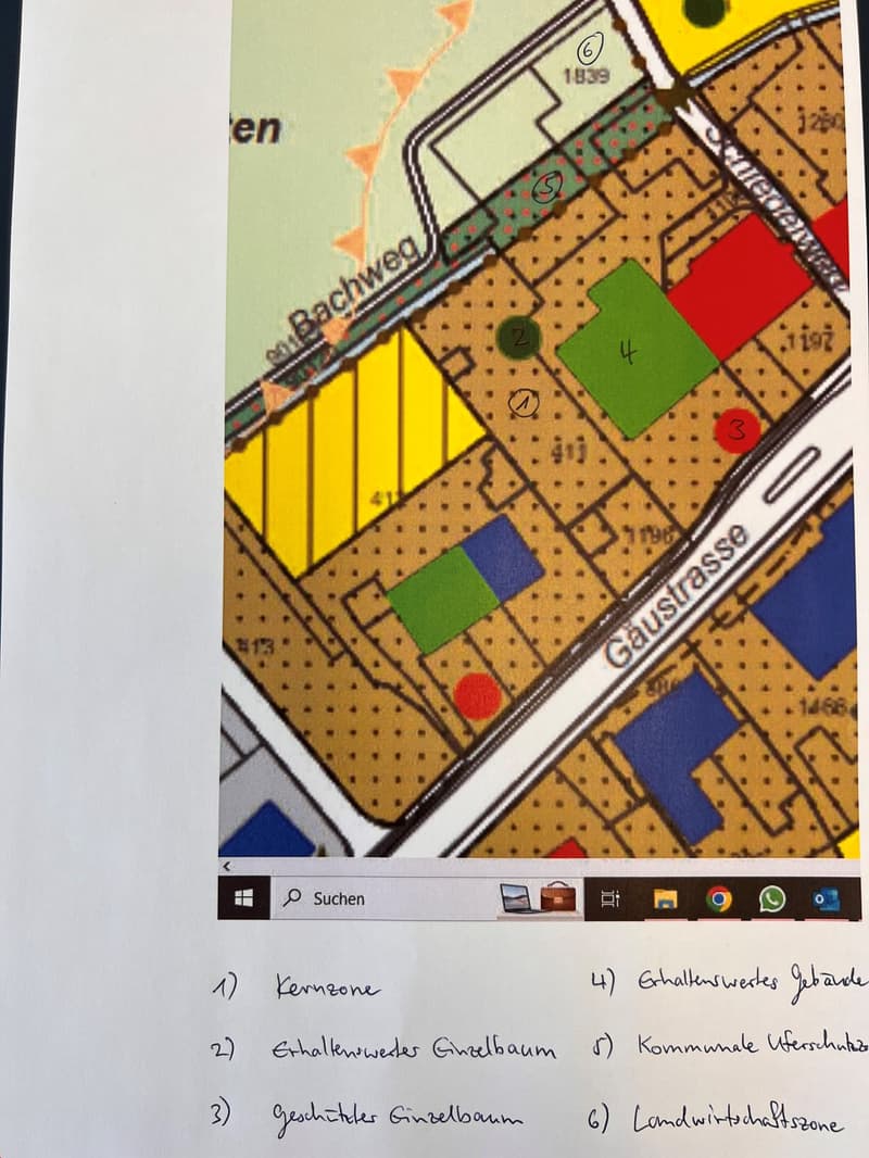 Property plot, residential zone, agricultural zone, building, plot number, zone number, street name