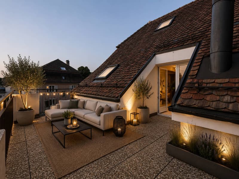 Attique en duplex avec terrasse et balcon (10)