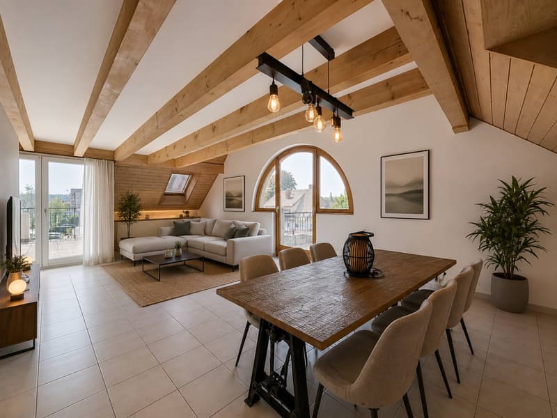 Attique en duplex avec terrasse et balcon (2)