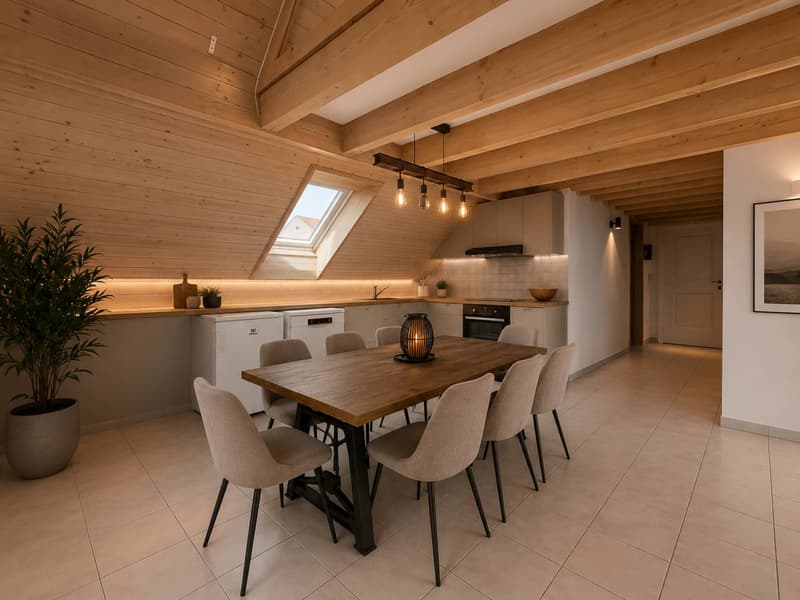 Attique en duplex avec terrasse et balcon (4)