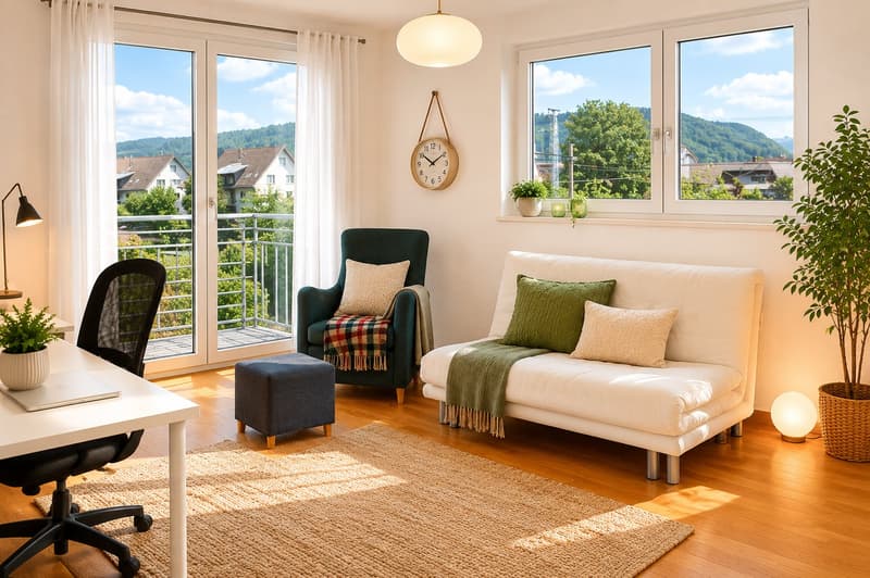 Charmante 5.5-Zimmer-Wohnung mit Balkon und herrlicher Aussicht in Rubigen (15)