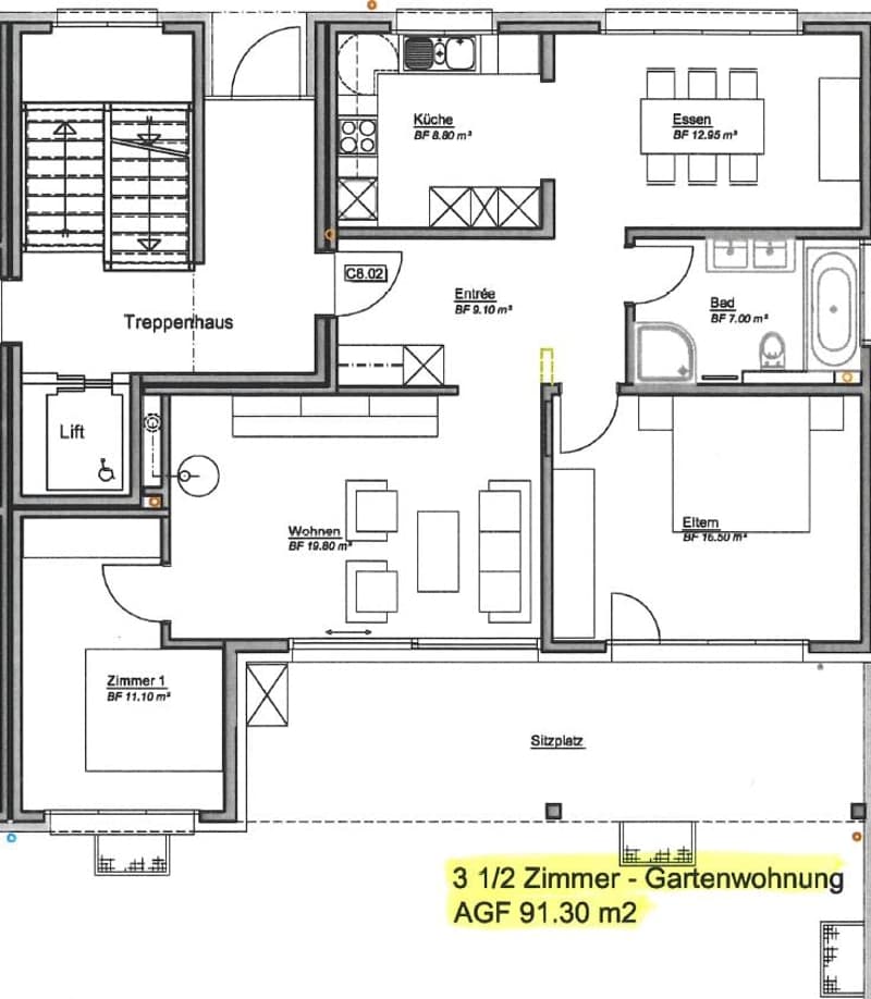Attraktive 3.5-Zimmer-Wohnung mit Terrasse und Garten in Safenwil (17)