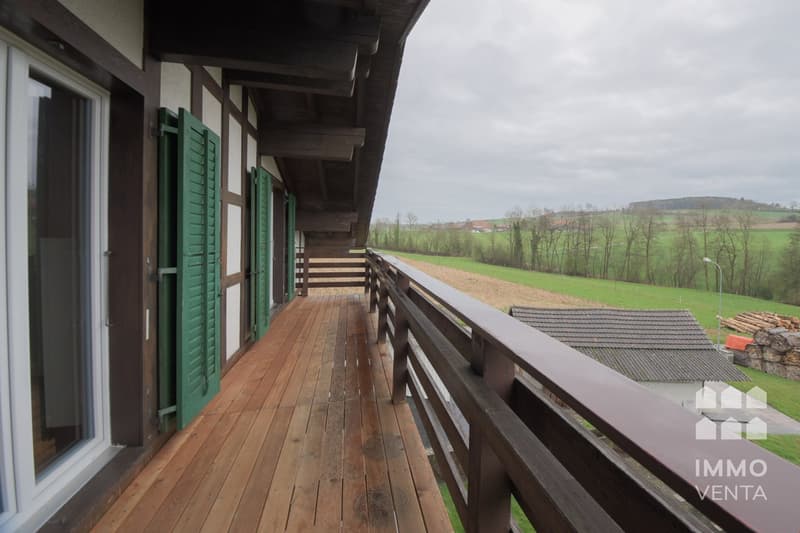 Landschaftsblick  - 2.5-Zimmer-Dachgeschosswohnung in Schnottwil (8)