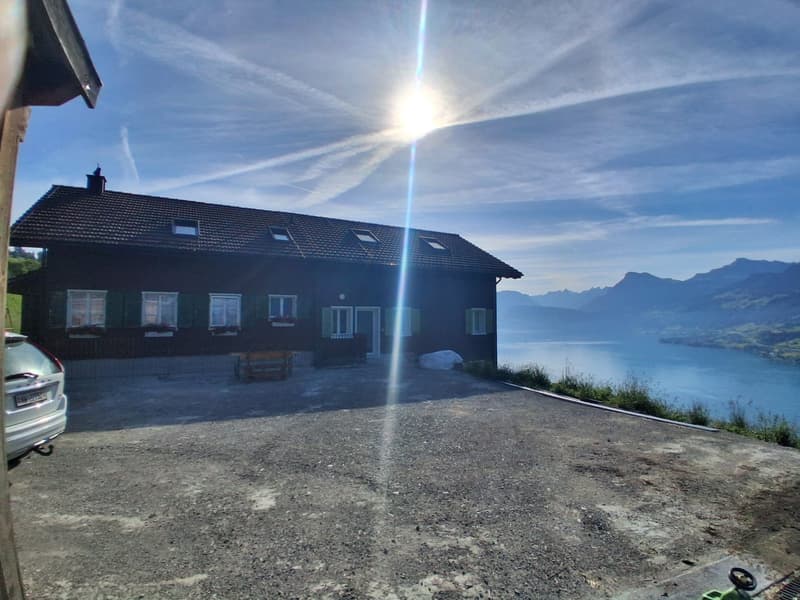 3 1/2 Zimmer Dachwohnung mit Topaussicht auf See und Berge (25)