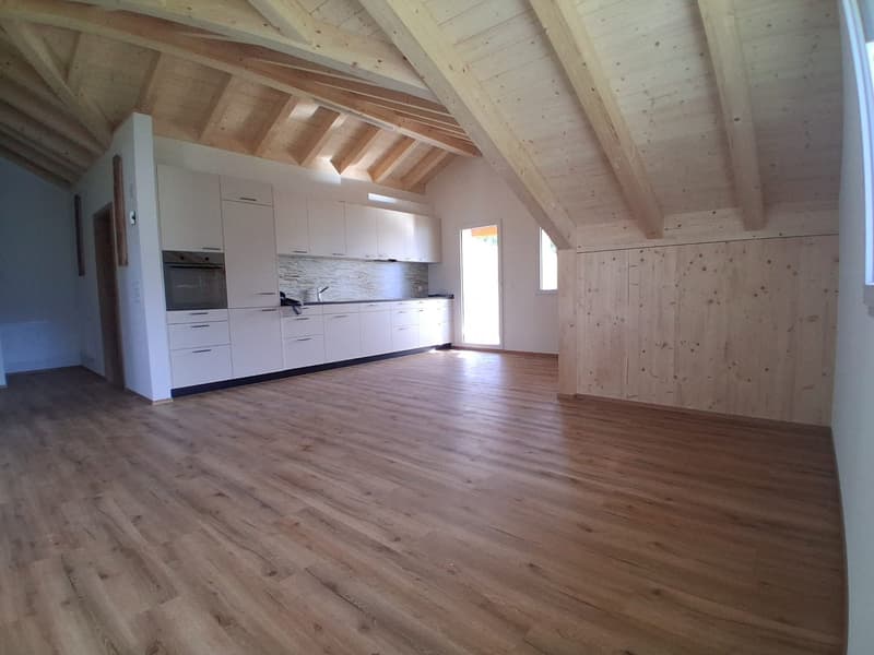 3 1/2 Zimmer Dachwohnung mit Topaussicht auf See und Berge (5)