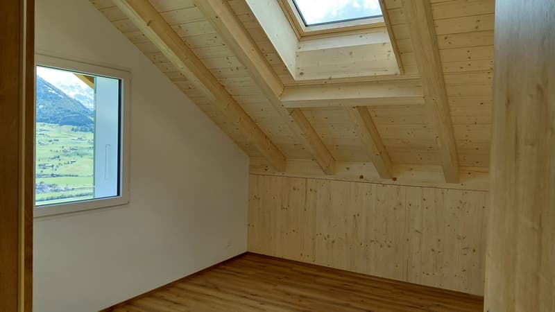 3 1/2 Zimmer Dachwohnung mit Topaussicht auf See und Berge (11)