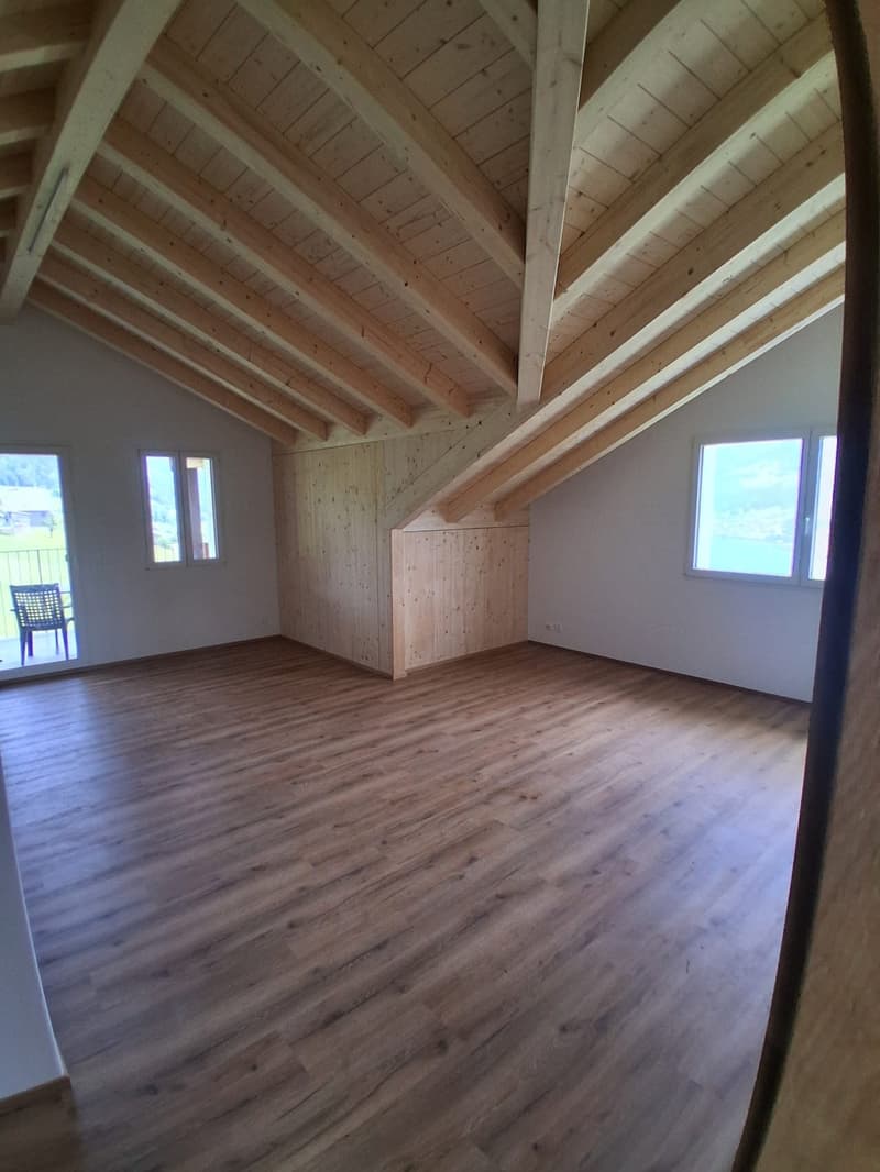 3 1/2 Zimmer Dachwohnung mit Topaussicht auf See und Berge (7)