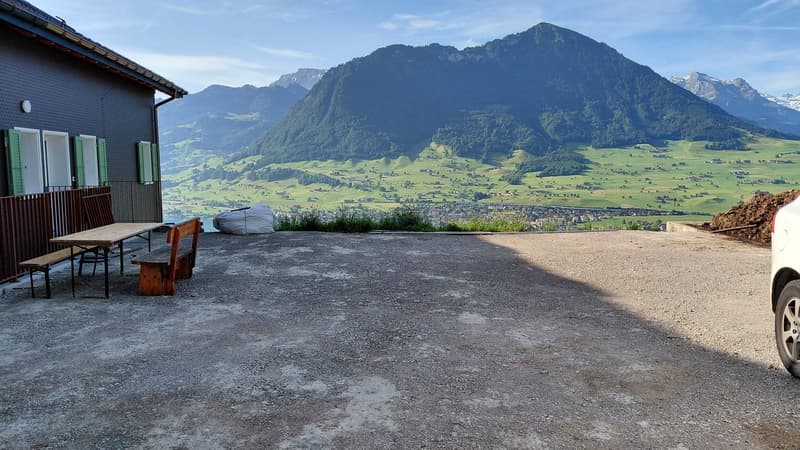 3 1/2 Zimmer Dachwohnung mit Topaussicht auf See und Berge (14)