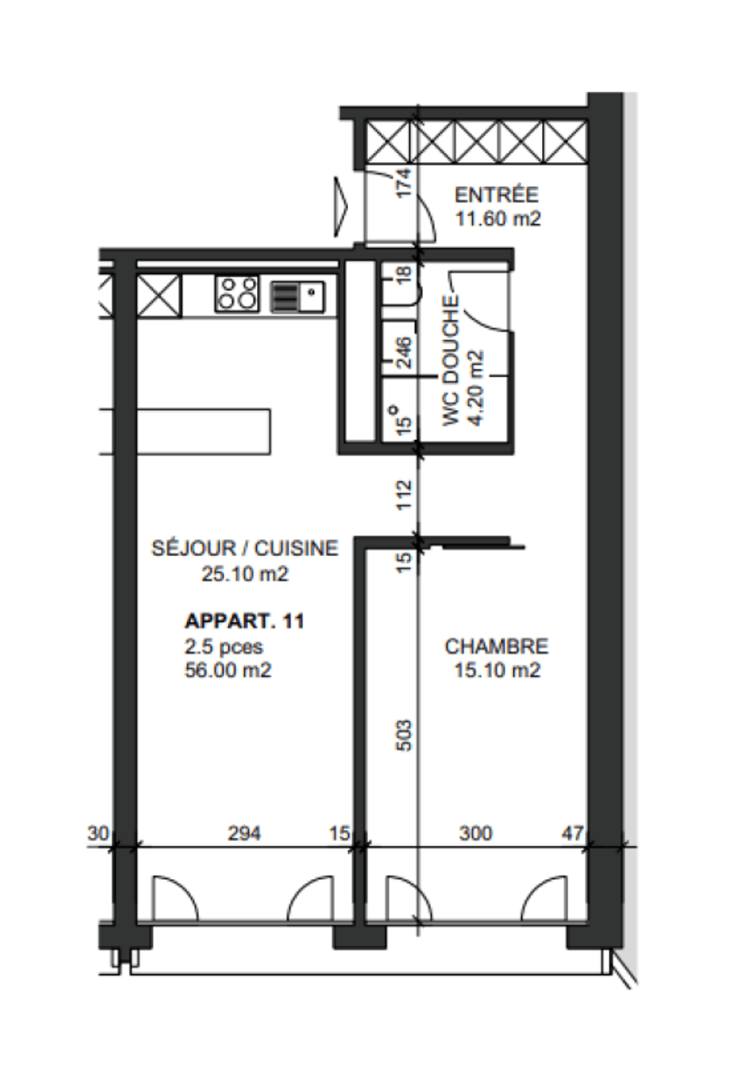 Appartement de 2.5 pièces entièrement neuf (6)
