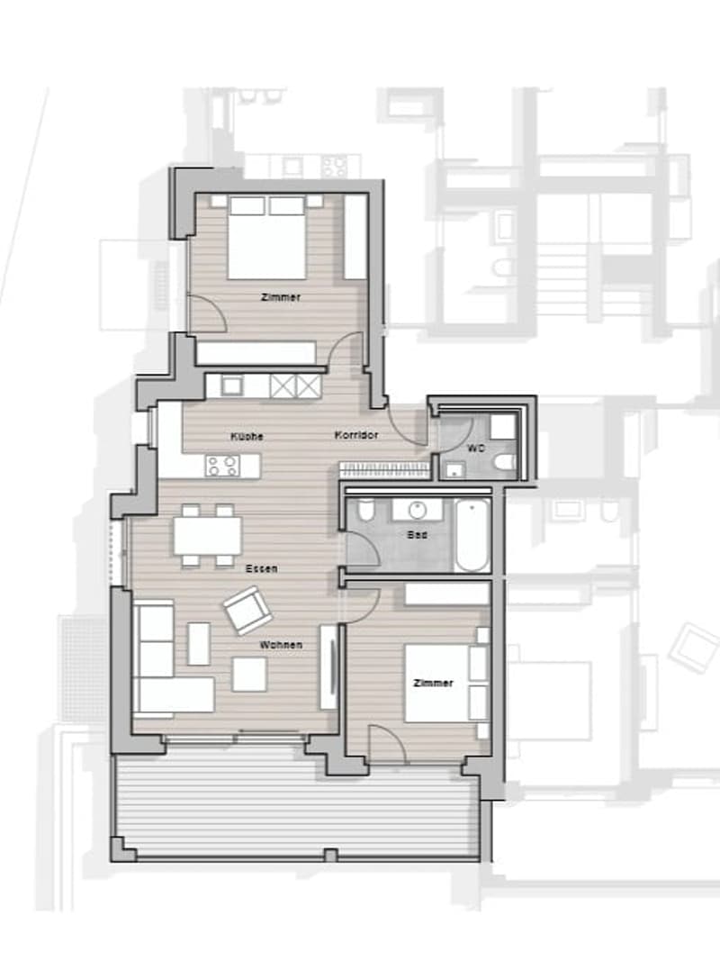 Moderne 3.5-Zimmer-Wohnung mit Bergblick in Zermatt (3)